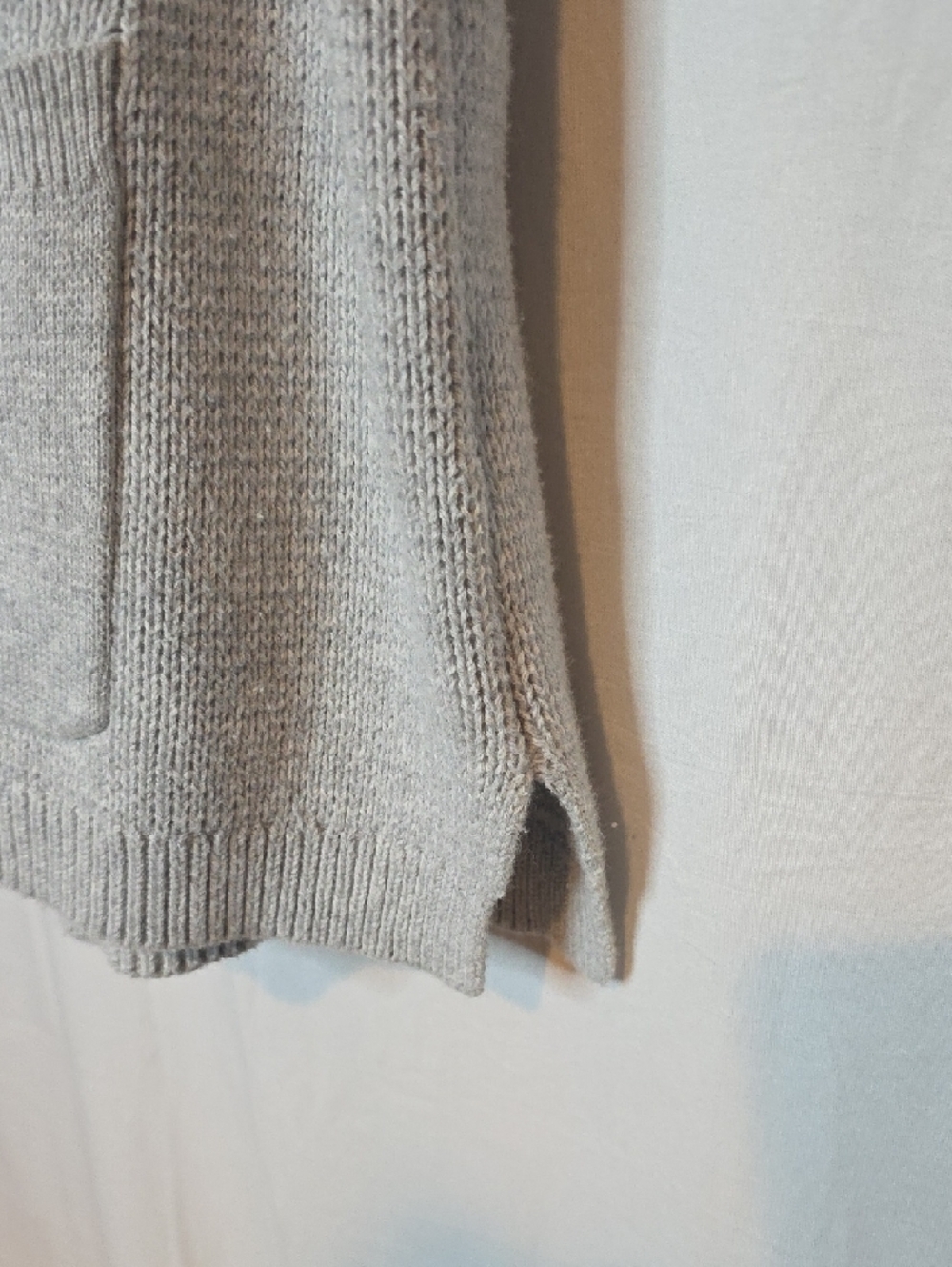 J. Crew Light Gray V-Neck Button Front Pocket Cardigan - Picture 4 of 5